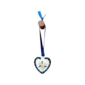 Polish Pottery Heart Ornament